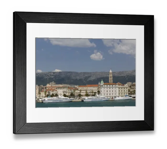 Framed Print : CROATIA, Central Dalmatia, SPLIT. City view from the HVAR-SPLIT ferry in SPLIT harbor Framed Print : CROATIA, Central Dalmatia, SPLIT. City view from the HVAR-SPLIT ferry in SPLIT harbor