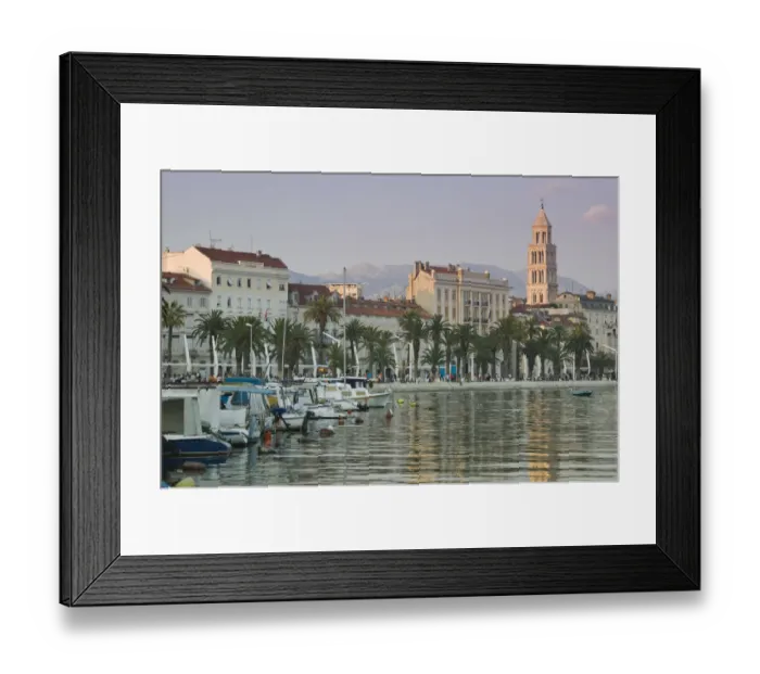 Framed Print : CROATIA, Central Dalmatia, SPLIT. Waterfront View at sunset Framed Print : CROATIA, Central Dalmatia, SPLIT. Waterfront View at sunset
