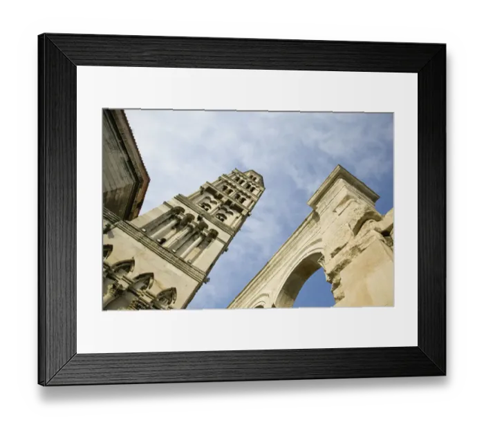 Framed Print : CROATIA, Central Dalmatia, SPLIT. Old town SPLIT- Morning View of the Cathedral of St Framed Print : CROATIA, Central Dalmatia, SPLIT. Old town SPLIT- Morning View of the Cathedral of St