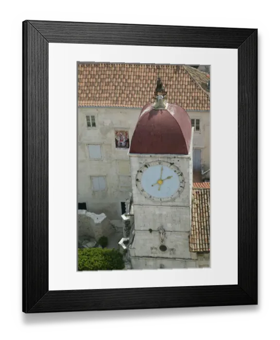 Framed Print : CROATIA, Central Dalmatia, TROGIR. View of Town Hall & TROGIR from Framed Print : CROATIA, Central Dalmatia, TROGIR. View of Town Hall & TROGIR from