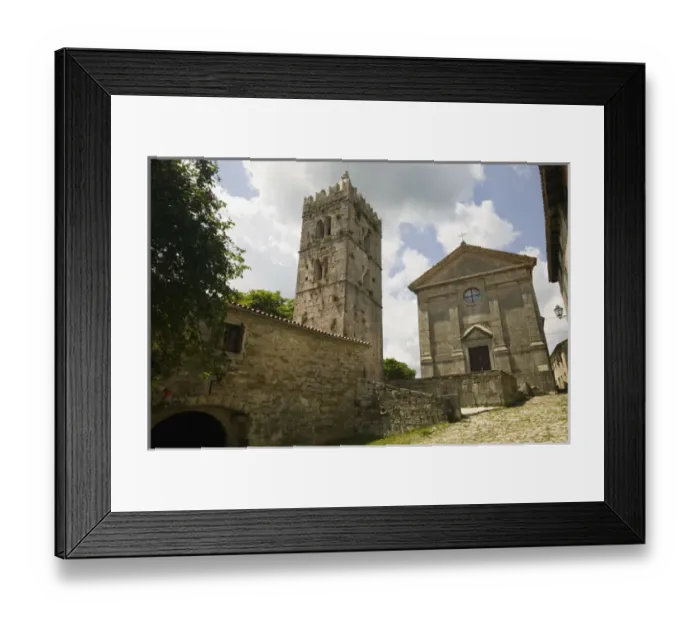 Framed Print : CROATIA, Istria, HUM. HUM, Worlds smallest town, population 8!. Old town ruins Framed Print : CROATIA, Istria, HUM. HUM, Worlds smallest town, population 8!. Old town ruins