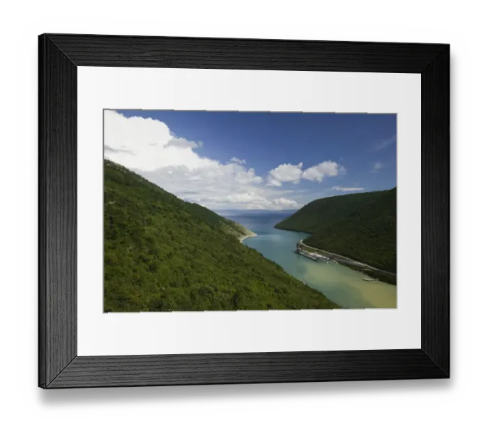 Framed Print : CROATIA, Istria, BRESTOVA. Ocean inlet by CRES ISLAND Framed Print : CROATIA, Istria, BRESTOVA. Ocean inlet by CRES ISLAND