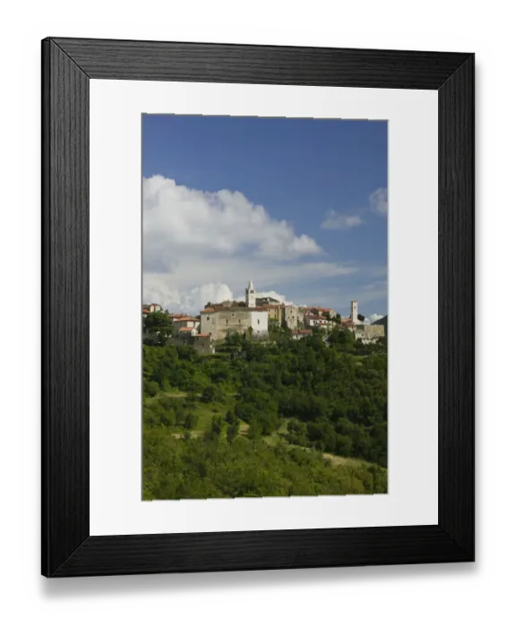 Framed Print : CROATIA, Istria, PLOMIN. Town view of east Istrian town