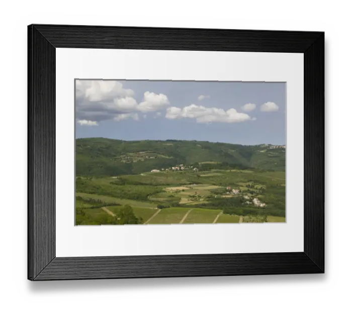 Framed Print : CROATIA, Istria, MOTOVUN. Surrounding landscape from MOTOVUN hill town