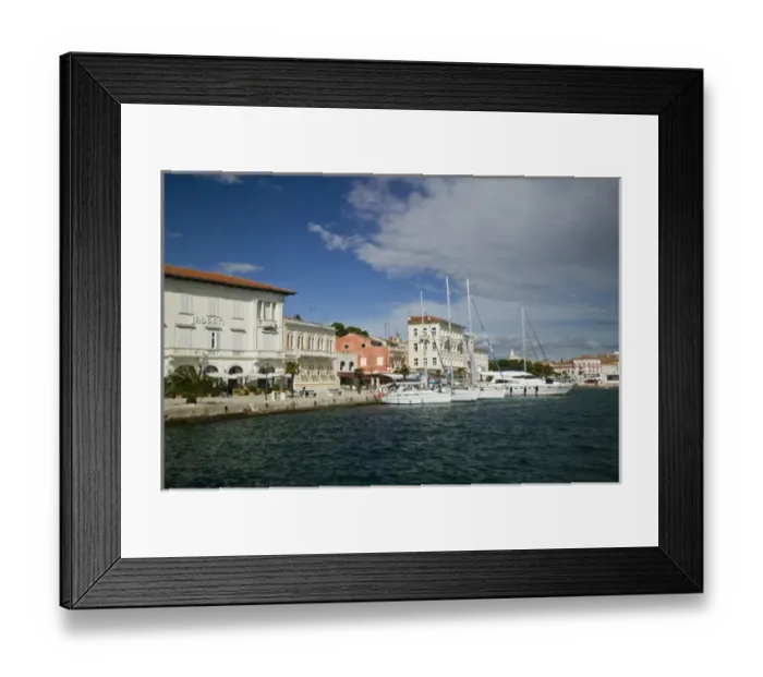 Framed Print : CROATIA, Istria, POREC. Town View from POREC harbor Framed Print : CROATIA, Istria, POREC. Town View from POREC harbor