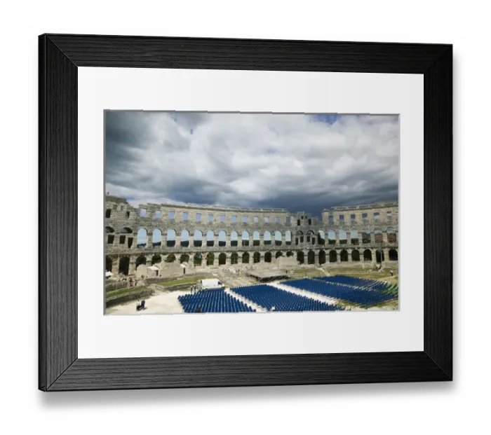 Framed Print : CROATIA, Istria, PULA. Roman Amphitheater (b. 1st century)