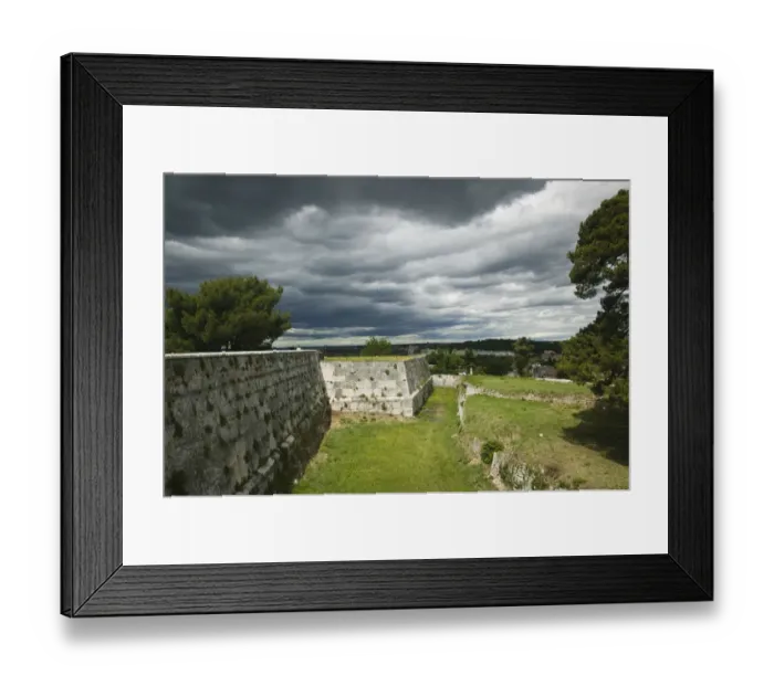 Framed Print : CROATIA, Istria, PULA. Outer walls of the 17th century Venetian Citadel Framed Print : CROATIA, Istria, PULA. Outer walls of the 17th century Venetian Citadel