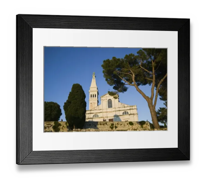 Framed Print : CROATIA, Istria, ROVINJ. Cathedral of St. Euphemia (b. 1736-largest Baroque building