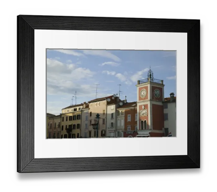 Framed Print : CROATIA, Istria, ROVINJ. ROVINJ harbor- Clock Tower / Marshall Tito Square Framed Print : CROATIA, Istria, ROVINJ. ROVINJ harbor- Clock Tower / Marshall Tito Square