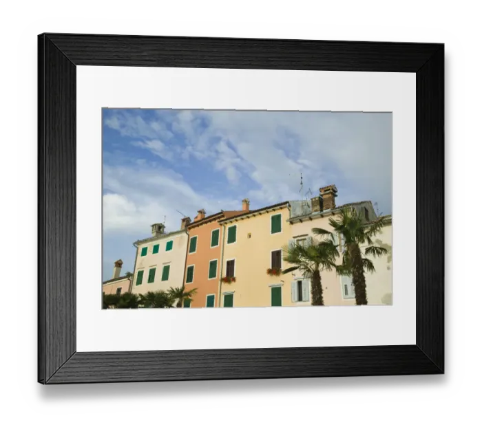 Framed Print : CROATIA, Istria, ROVINJ. ROVINJ harbor, Colorful building Framed Print : CROATIA, Istria, ROVINJ. ROVINJ harbor, Colorful building