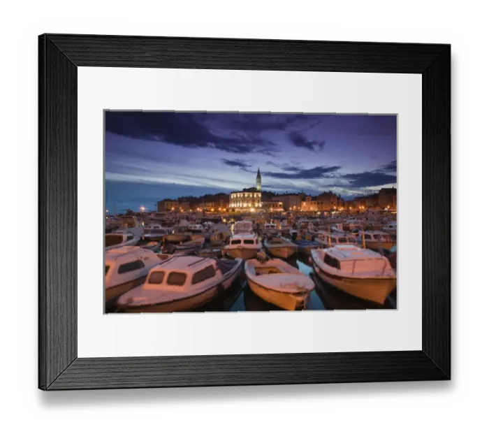 Framed Print : CROATIA, Istria, ROVINJ. ROVINJ harbor, Evening Framed Print : CROATIA, Istria, ROVINJ. ROVINJ harbor, Evening