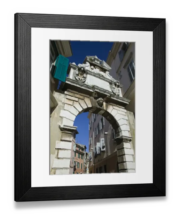 Framed Print : CROATIA, Istria, ROVINJ. ROVINJ old town, Balbi Arch (b. 1679 at the site of the old Framed Print : CROATIA, Istria, ROVINJ. ROVINJ old town, Balbi Arch (b. 1679 at the site of the old