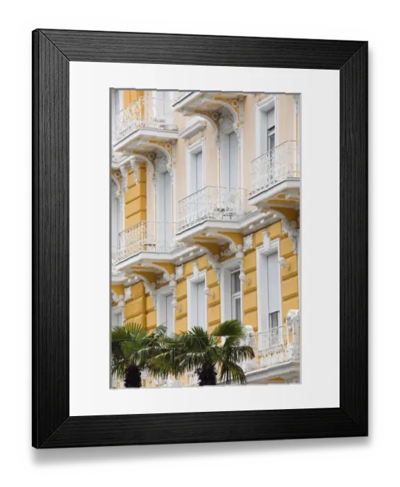 Framed Print : CROATIA, Kvarner Region, OPATIJA. Resort hotel detail Framed Print : CROATIA, Kvarner Region, OPATIJA. Resort hotel detail