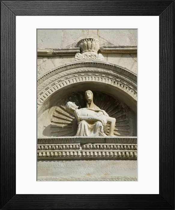 Framed Print : CROATIA, Kvarner Region, RAB ISLAND, RAB TOWN. Church Pieta on Gorna Street