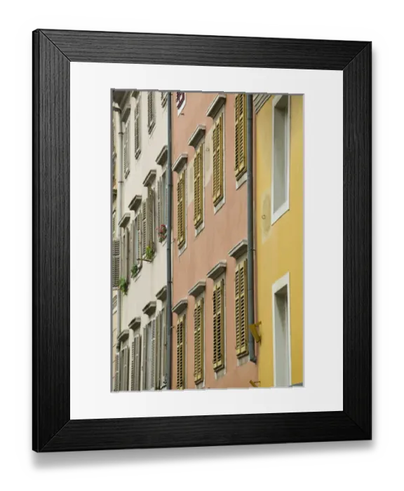 Framed Print : CROATIA, Kvarner Region, RIJEKA. Building detail on the Korzo Pedestrian Street