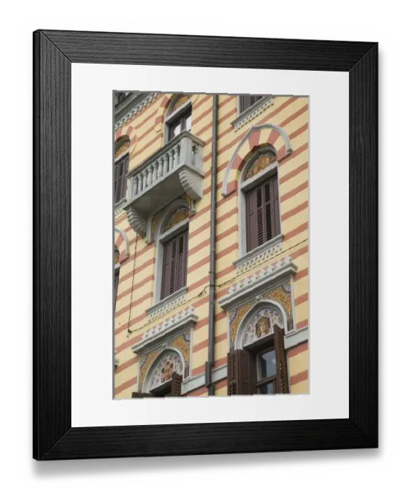Framed Print : CROATIA, Kvarner Region, RIJEKA. Building detail with Morcici face (the