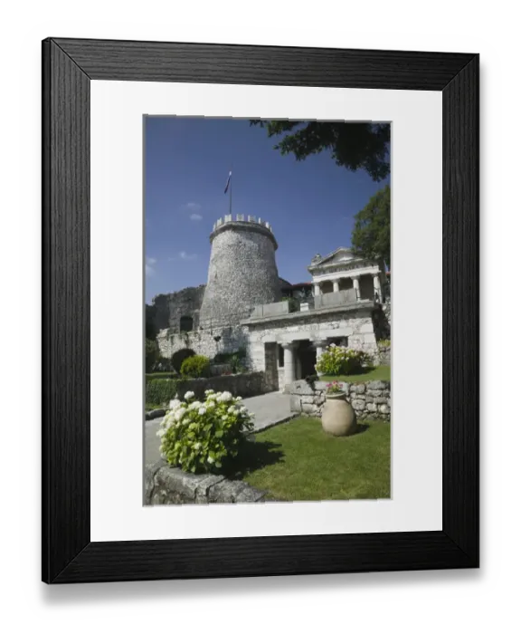 Framed Print : CROATIA, Kvarner Region, RIJEKA. Trsat Castle / 13th century fort interior courtyard Framed Print : CROATIA, Kvarner Region, RIJEKA. Trsat Castle / 13th century fort interior courtyard