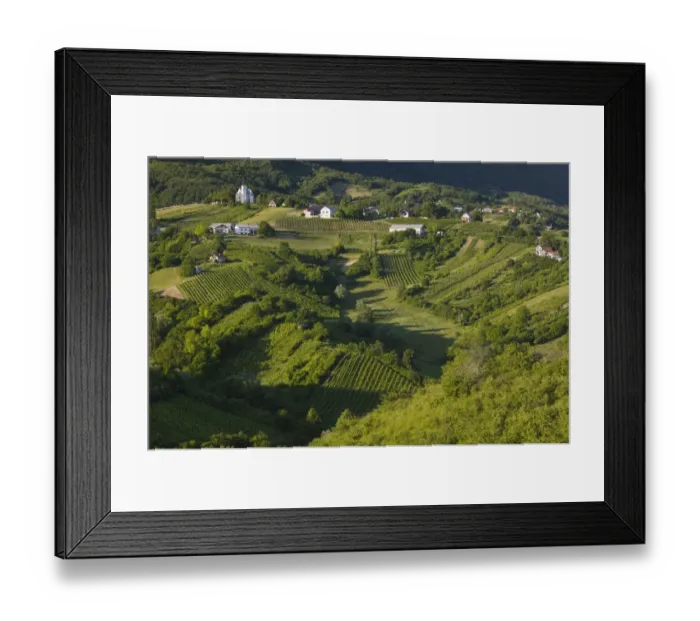 Framed Print : CROATIA, Samoborsko Gorje Region, PLESIVICA. Hilly countryside near SAMOBOR Framed Print : CROATIA, Samoborsko Gorje Region, PLESIVICA. Hilly countryside near SAMOBOR