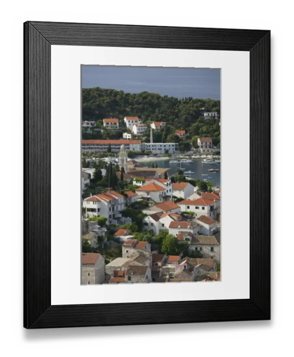 Framed Print : CROATIA, Southern Dalmatia, Hvar Island, Hvar Town. Overview of Hvar Town Framed Print : CROATIA, Southern Dalmatia, Hvar Island, Hvar Town. Overview of Hvar Town