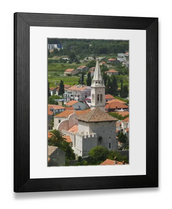 Framed Print : CROATIA, Southern Dalmatia, HVAR Island. View of the town of JELSA Framed Print : CROATIA, Southern Dalmatia, HVAR Island. View of the town of JELSA