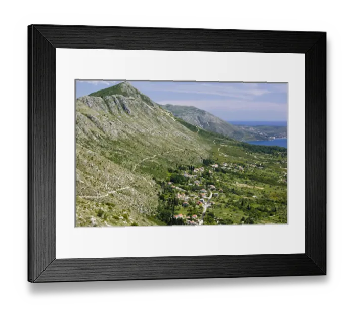 Framed Print : Croatia-Bosnian Frontier at BRGAT. Mountain Frontier with Bosnia and BRGAT village Framed Print : Croatia-Bosnian Frontier at BRGAT. Mountain Frontier with Bosnia and BRGAT village