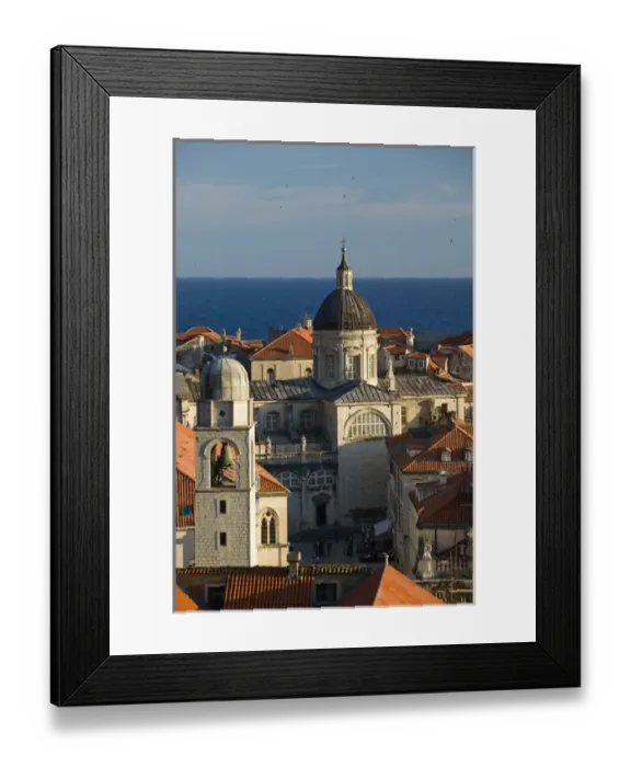 Framed Print : Croatia-Southern Dalmatia-Dubrovnik. Old Town Dubrovnik- viewed from the northern