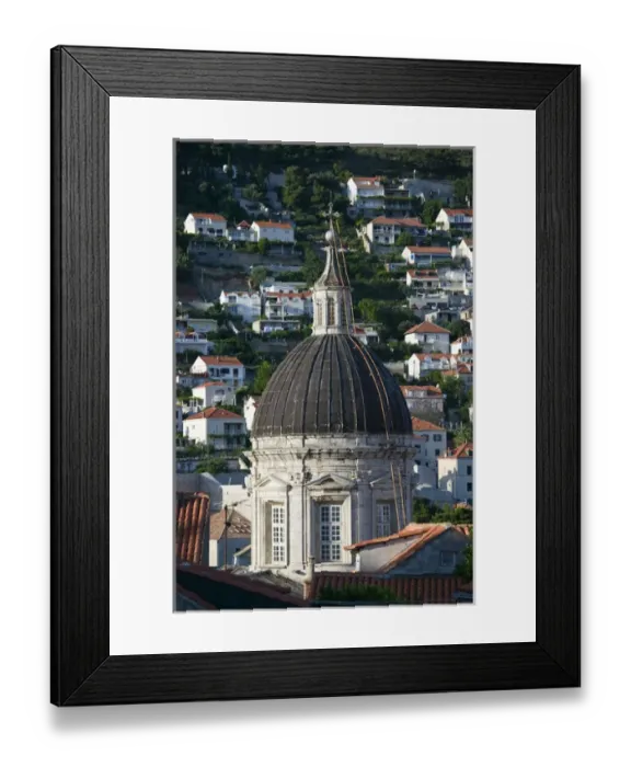 Framed Print : Croatia-Southern Dalmatia-Dubrovnik. Old Town Dubrovnik- St. Blaisess Church