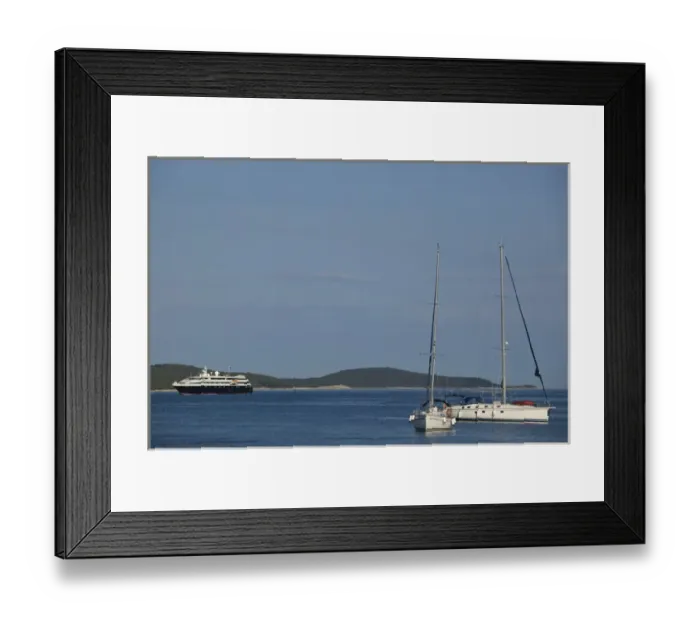 Framed Print : CROATIA-Southern Dalmatia-Hvar Island-Hvar Town: Hvar Harbor-small cruiseship Framed Print : CROATIA-Southern Dalmatia-Hvar Island-Hvar Town: Hvar Harbor-small cruiseship