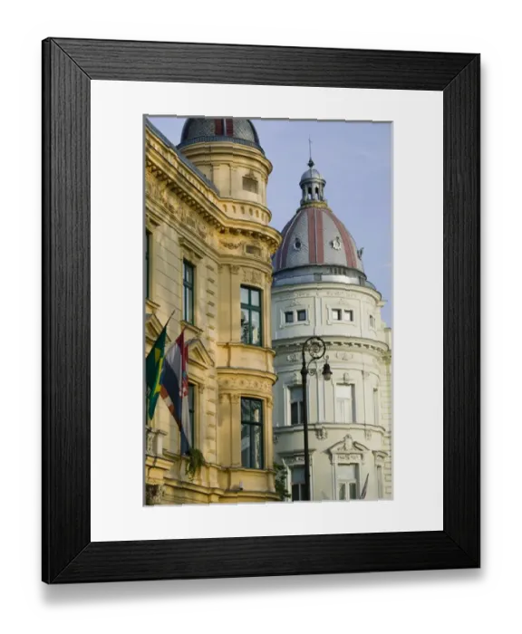 Framed Print : Croatia-Zagreb. Lower Town Buildings by the Strossmayer Gallery of Old Masters Framed Print : Croatia-Zagreb. Lower Town Buildings by the Strossmayer Gallery of Old Masters