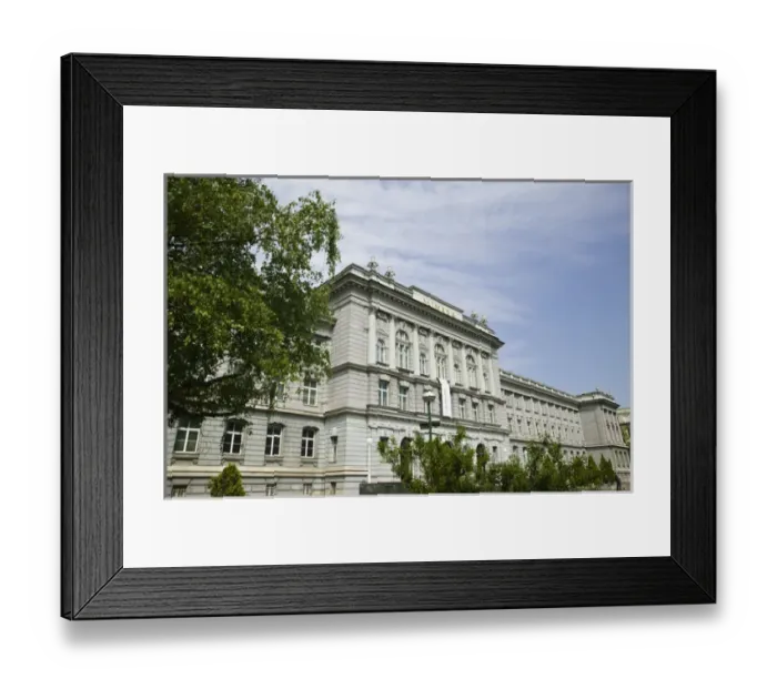 Framed Print : Croatia-Zagreb. Mimara Museum  /  Exterior