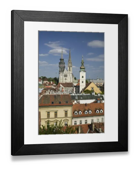 Framed Print : Croatia-Zagreb. Old Town Zagreb and St. Mary Church and Cathedral of the Assuption Framed Print : Croatia-Zagreb. Old Town Zagreb and St. Mary Church and Cathedral of the Assuption