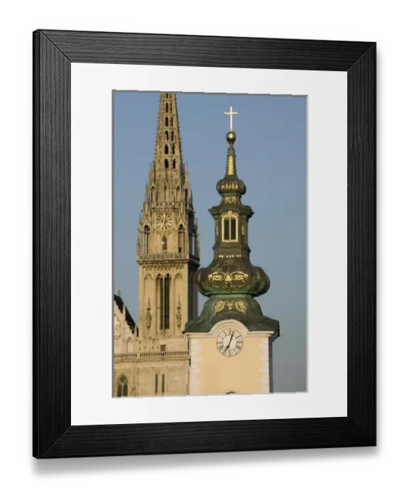 Framed Print : Croatia-Zagreb. St. Mary Church and Cathedral of the Assuption of the Blessed Virgin