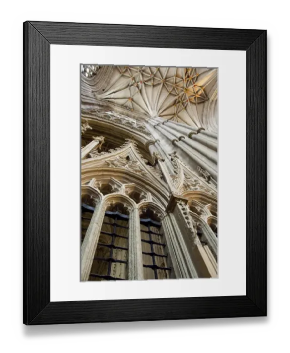Framed Print : England, Kent, Canterbury. Canterbury Cathedral. Fan vaulted ceiling Framed Print : England, Kent, Canterbury. Canterbury Cathedral. Fan vaulted ceiling