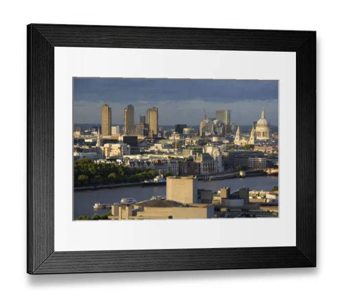 Framed Print : View from the London Eye of the city of London, England Framed Print : View from the London Eye of the city of London, England