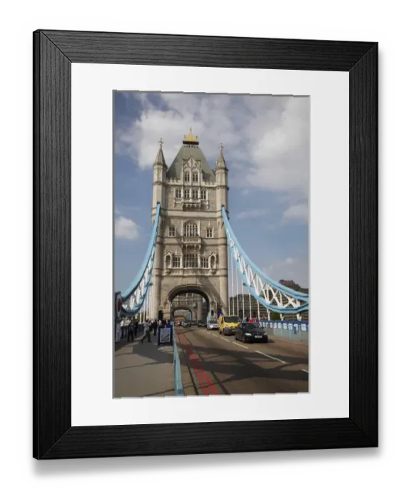 Framed Print : Traffic on Tower Bridge, London, England, United Kingdom