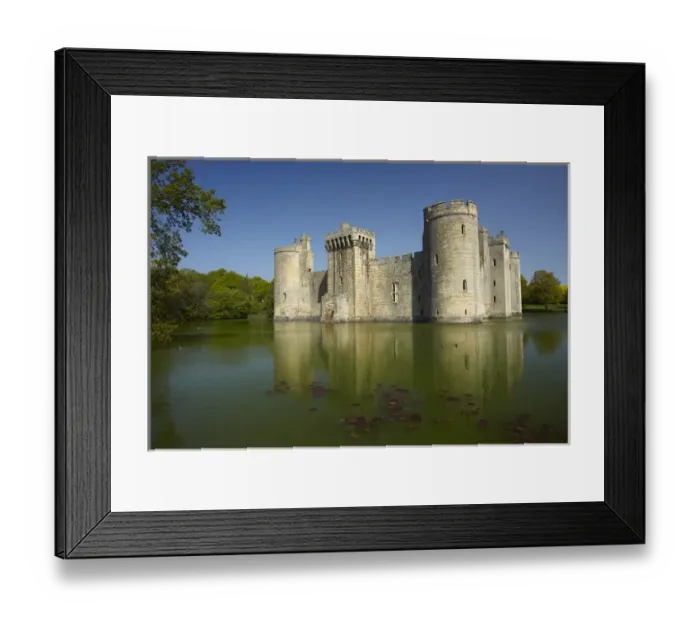 Framed Print : Bodiam Castle (1385), reflected in moat, East Sussex, England, United Kingdom Framed Print : Bodiam Castle (1385), reflected in moat, East Sussex, England, United Kingdom