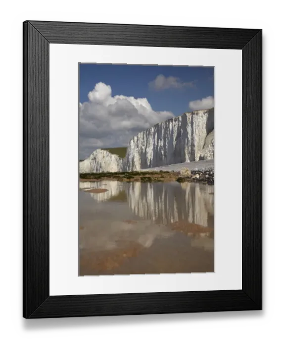 Framed Print : Seven Sisters Chalk Cliffs, Birling Gap, East Sussex, England, United Kingdom Framed Print : Seven Sisters Chalk Cliffs, Birling Gap, East Sussex, England, United Kingdom