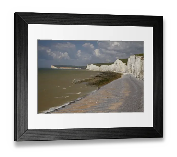 Framed Print : Seven Sisters Chalk Cliffs, Birling Gap, East Sussex, England, United Kingdom Framed Print : Seven Sisters Chalk Cliffs, Birling Gap, East Sussex, England, United Kingdom