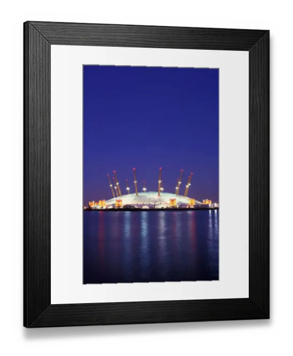 Framed Print : England, London, Millennium Dome at dusk Framed Print : England, London, Millennium Dome at dusk