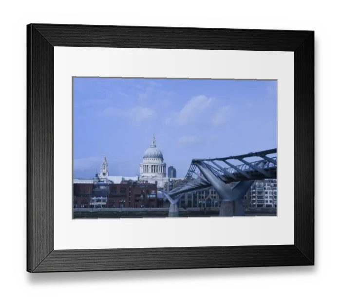 Framed Print : Europe, ENGLAND-London: Southwark / Bankside- Millennium Bridge & St. Paul s Framed Print : Europe, ENGLAND-London: Southwark / Bankside- Millennium Bridge & St. Paul s