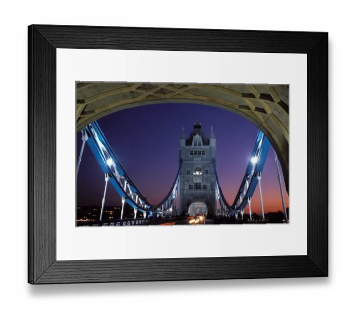 Framed Print : England, London, Tower Bridge at dusk