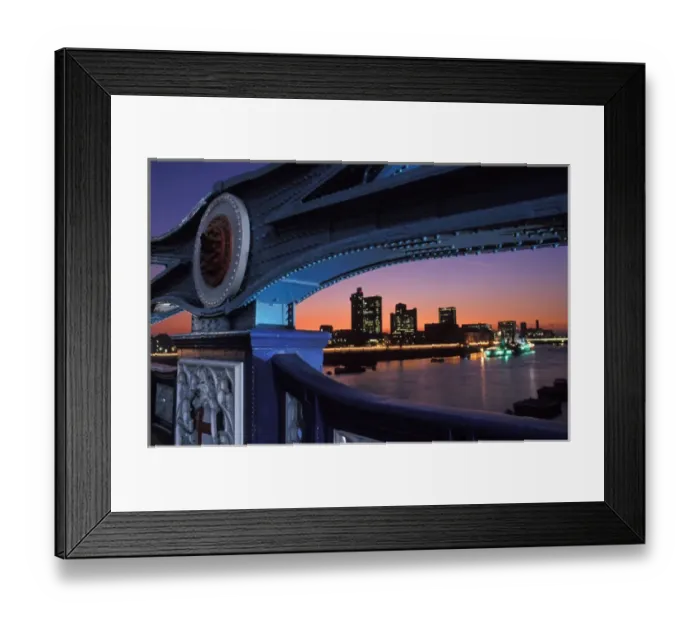 Framed Print : England, London, View of South Bank from Tower Bridge Framed Print : England, London, View of South Bank from Tower Bridge