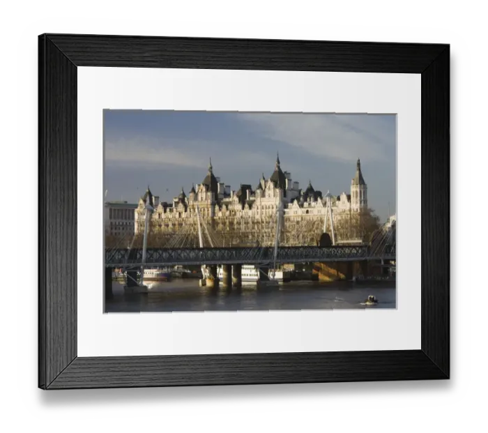 Framed Print : ENGLAND-London: Building along Victoria Embankment / Morning Framed Print : ENGLAND-London: Building along Victoria Embankment / Morning