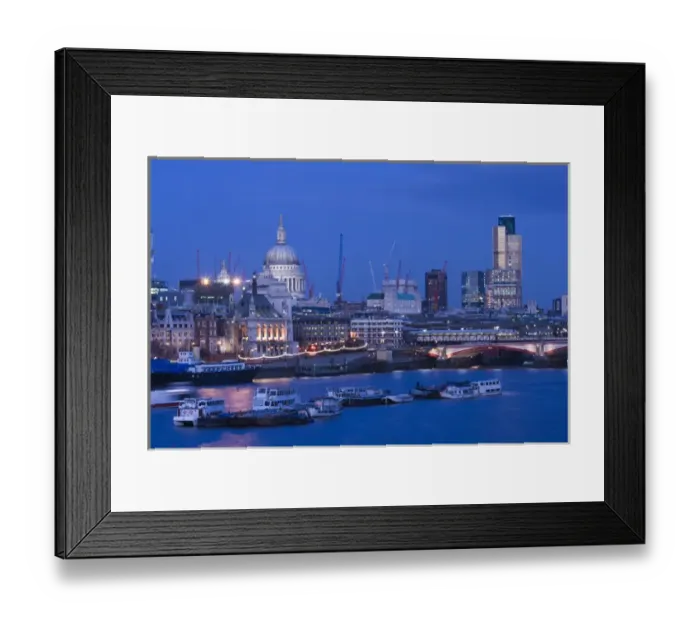 Framed Print : Europe, ENGLAND-London: North Bank of the Thames River and St. Pauls Cathedral Framed Print : Europe, ENGLAND-London: North Bank of the Thames River and St. Pauls Cathedral