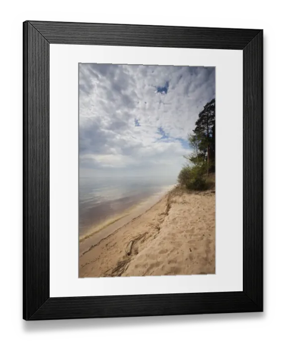Framed Print : Estonia, Northeastern Estonia, Kauksi, view of Lake Peipsi on border with Russia