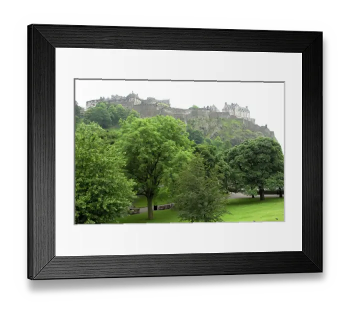 Framed Print : Europe, Scotland, Edinburgh. View of Edinburgh Castle from the Princess Street Gardens