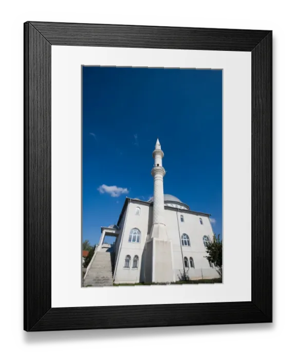 Framed Print : Medina Mosque, funded by Turkey. - May not be used in defamation towards Serbian people Framed Print : Medina Mosque, funded by Turkey. - May not be used in defamation towards Serbian people