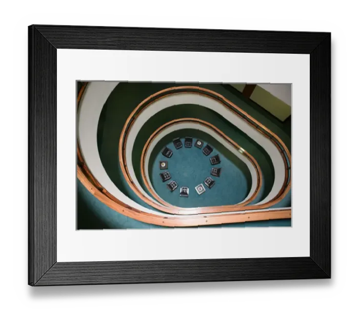 Framed Print : SLOVENIA-Ljubljana: Staircase View / New Wing of Union Hotel Framed Print : SLOVENIA-Ljubljana: Staircase View / New Wing of Union Hotel