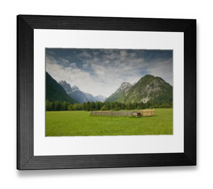 Framed Print : SLOVENIA-GORENJSKA-Radovna: View of the Julian Alps Framed Print : SLOVENIA-GORENJSKA-Radovna: View of the Julian Alps