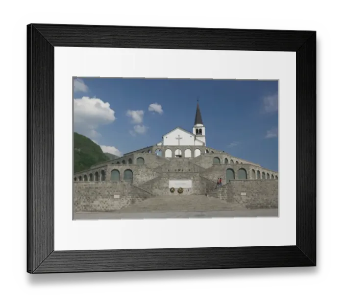 Framed Print : SLOVENIA-PRIMORSKA-Kobarid: Italian Charnel House Ossuary from WW1 Containing Framed Print : SLOVENIA-PRIMORSKA-Kobarid: Italian Charnel House Ossuary from WW1 Containing